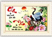 Cha mẹ- hạc, mẫu đơn